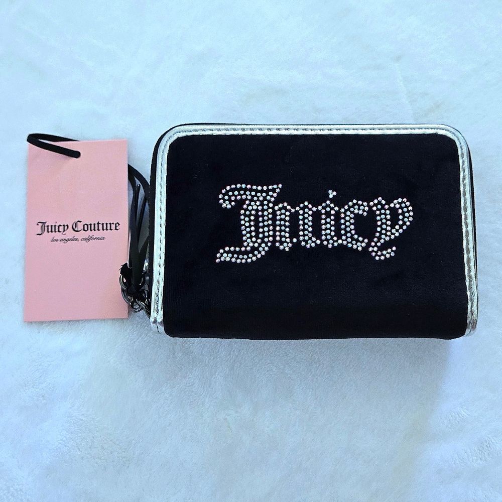 Juicy🍊 Couture "String Of Pearls" Double✌️ Medium Zip Around Wallet - NWT